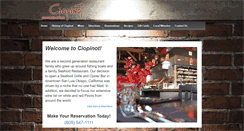 Desktop Screenshot of ciopinotrestaurant.com